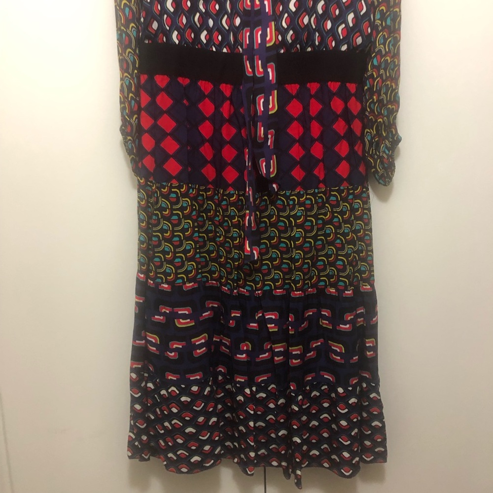 NWT $495 Alice + Olivia Karolina Paneled Blouson-Sleeve Midi Dress! - Picture 10 of 10